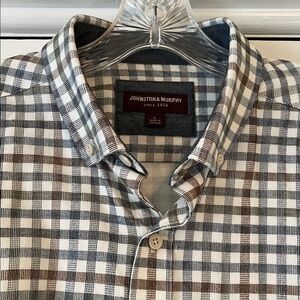 Johston & Murphy thin wale corduroy long sleeve button down shirt